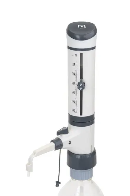 Bottle Top Dispenser For Hydrofluoric Acid with Dual Inlet Technology and Recirculating Valve, Volume Range 1 - 10mL